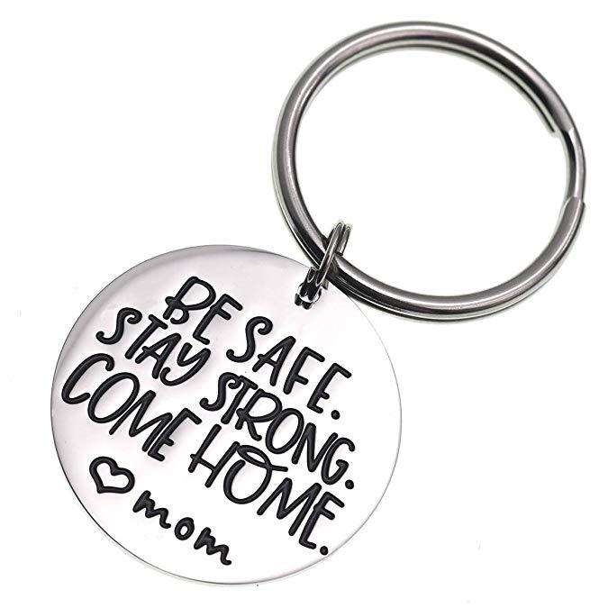 LParkin Deployment Keychain Be Safe Stay Strong Come Home Love Mom Grandma Sister Wife Marines Military
