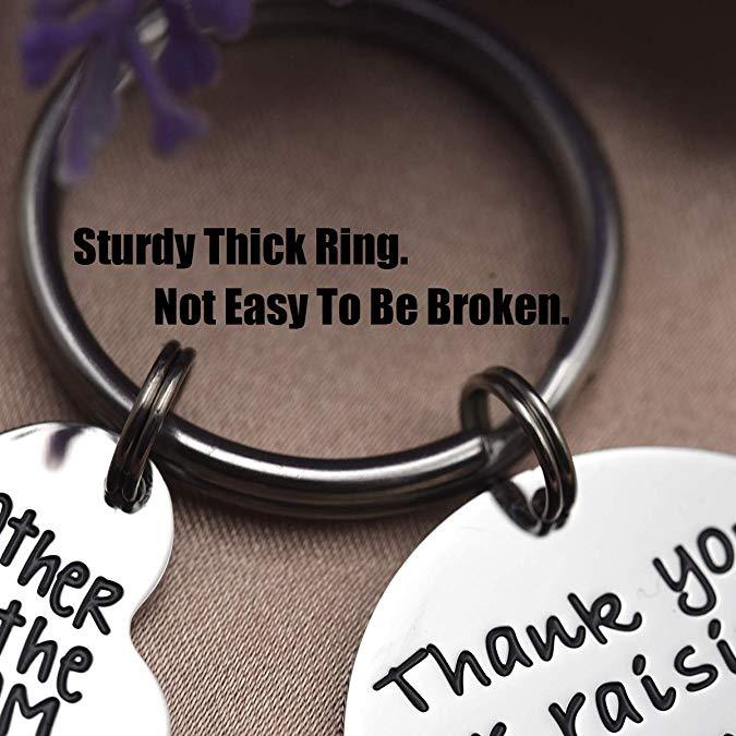 LParkin Mother of The Groom Keyring Thank You for Raising The Man of My Dreams Wedding Gift Keyring