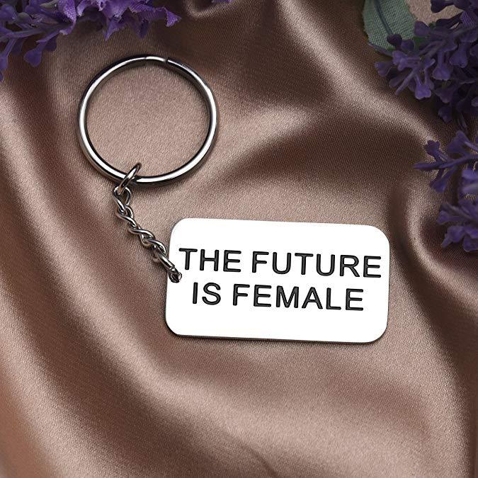 LParkin The Future is Female Stainless Steel Key Chain Feminist Gift