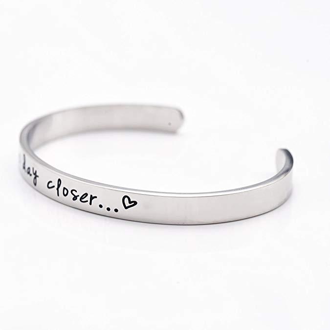 LParkin One Day Closer Bracelet Deployment Gift Military Jewelry Gifts Wife Girlfriend Long Distance Relationship Jewelry