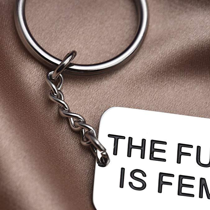 LParkin The Future is Female Stainless Steel Key Chain Feminist Gift
