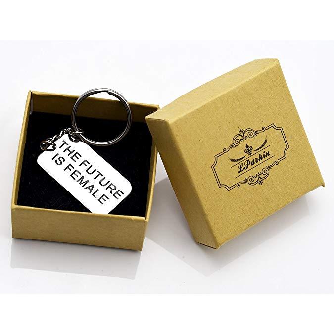 LParkin The Future is Female Stainless Steel Key Chain Feminist Gift