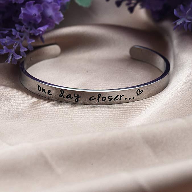 LParkin One Day Closer Bracelet Deployment Gift Military Jewelry Gifts Wife Girlfriend Long Distance Relationship Jewelry