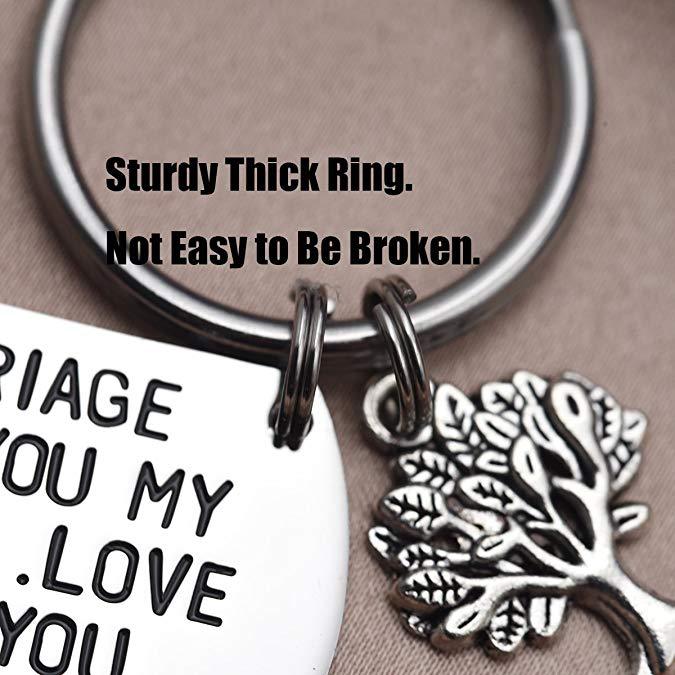 LParkin Stepson Gift Marriage Made You My Family Love Made You My Son Keychain