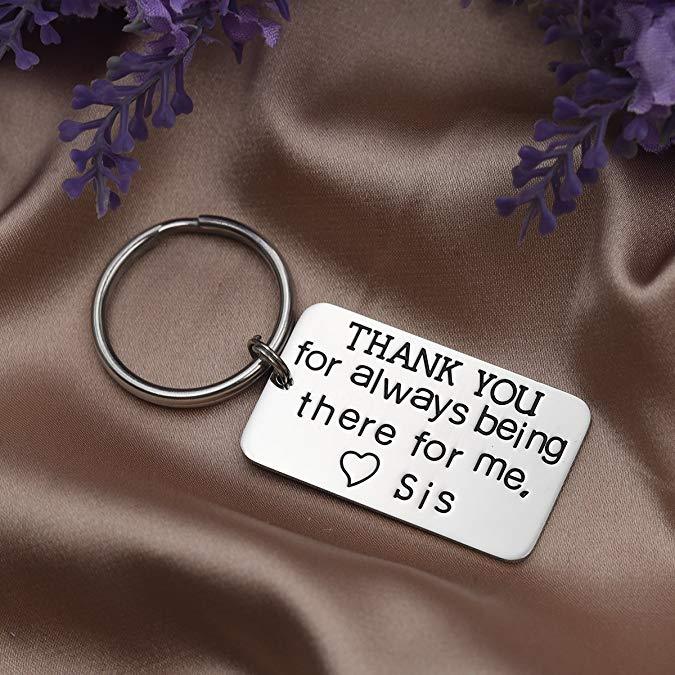 LParkin Brother keychain Thank Your for Always Being There for Me Gift for Brother of the Bride