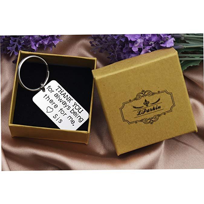 LParkin Brother keychain Thank Your for Always Being There for Me Gift for Brother of the Bride