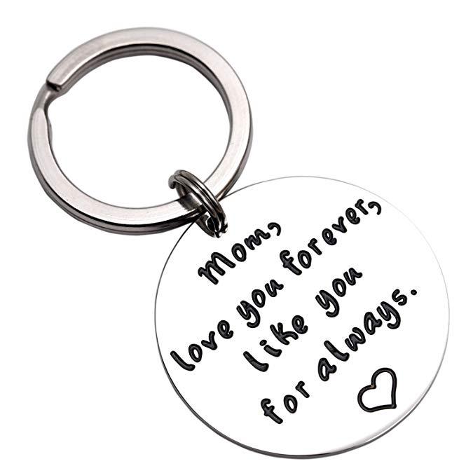 LParkin Gifts for Mom Keychain Mom Birthday Gifts I Love You Forever I Like You for Always Mothers Keychain Mom Keychain
