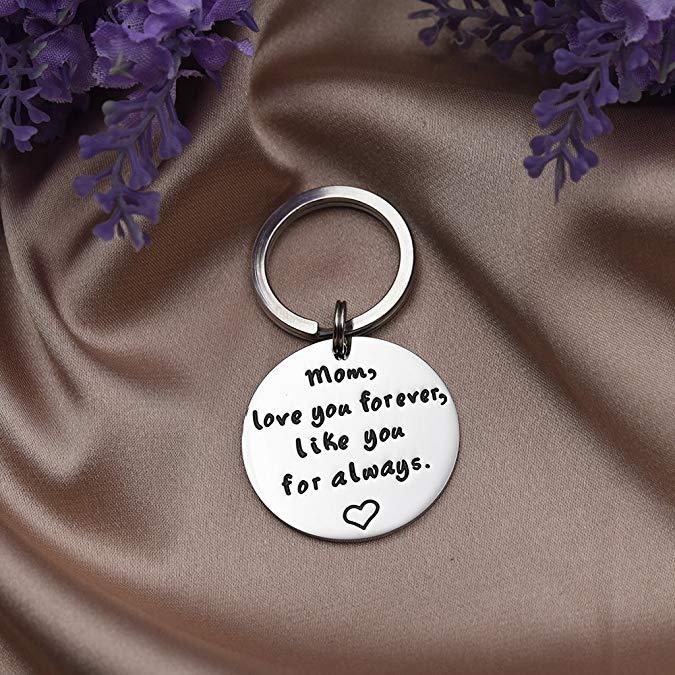 LParkin Gifts for Mom Keychain Mom Birthday Gifts I Love You Forever I Like You for Always Mothers Keychain Mom Keychain