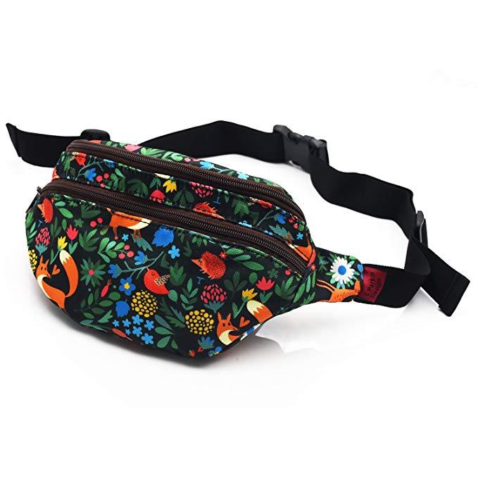 Fox Gift Bags Forest Fanny Pack Hip Waist Bum Belt Hip Pouch Bags