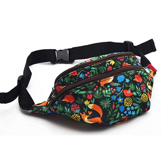 Fox Gift Bags Forest Fanny Pack Hip Waist Bum Belt Hip Pouch Bags