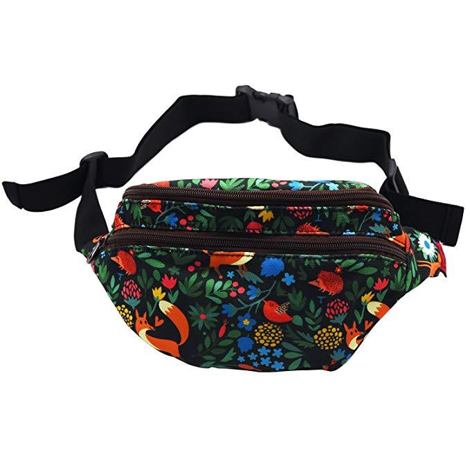 Fox Gift Bags Forest Fanny Pack Hip Waist Bum Belt Hip Pouch Bags