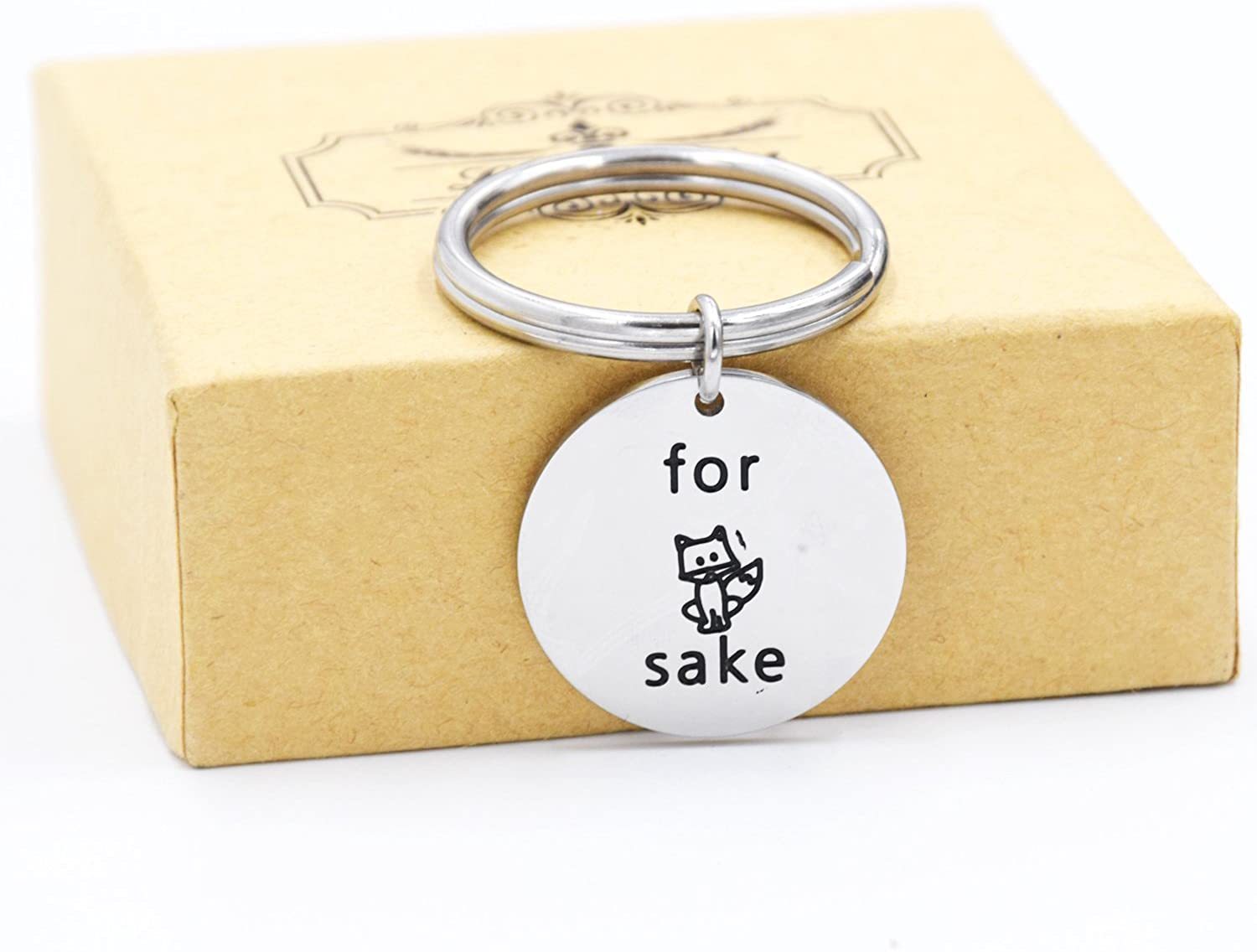 LParkin for Fox Sake Zero Fox Given Stainless Steel Funny Keychain Gift