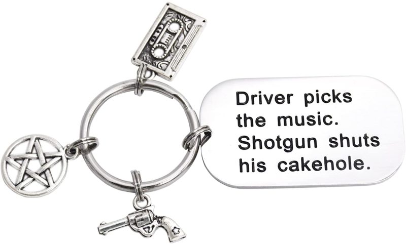 LParkin Driver Picks The Music Shotgun Shuts His Cakehole Supernatural Keychain
