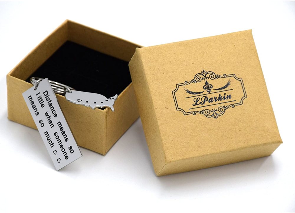LParkin Best Friend Keychain Distance Means So Little When Someone Means So Much Long Distance Relationship Gifts Keychain