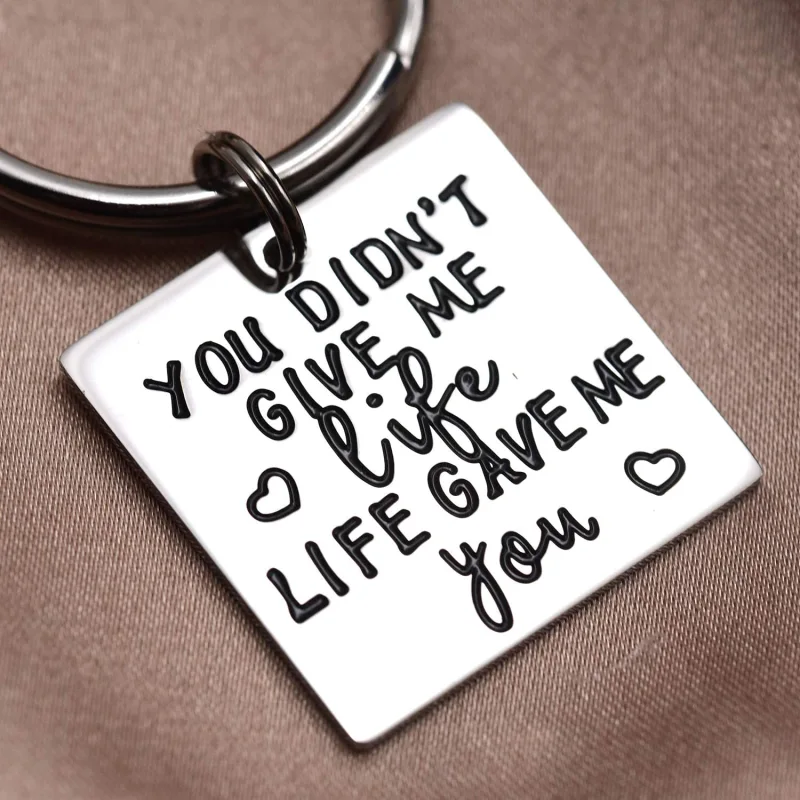 LParkin You Didn’t Give Me Life Life Gave Me You Bonus Mom Gift Step Mother Keychain Step Mom Gift Step Mother of The Bride