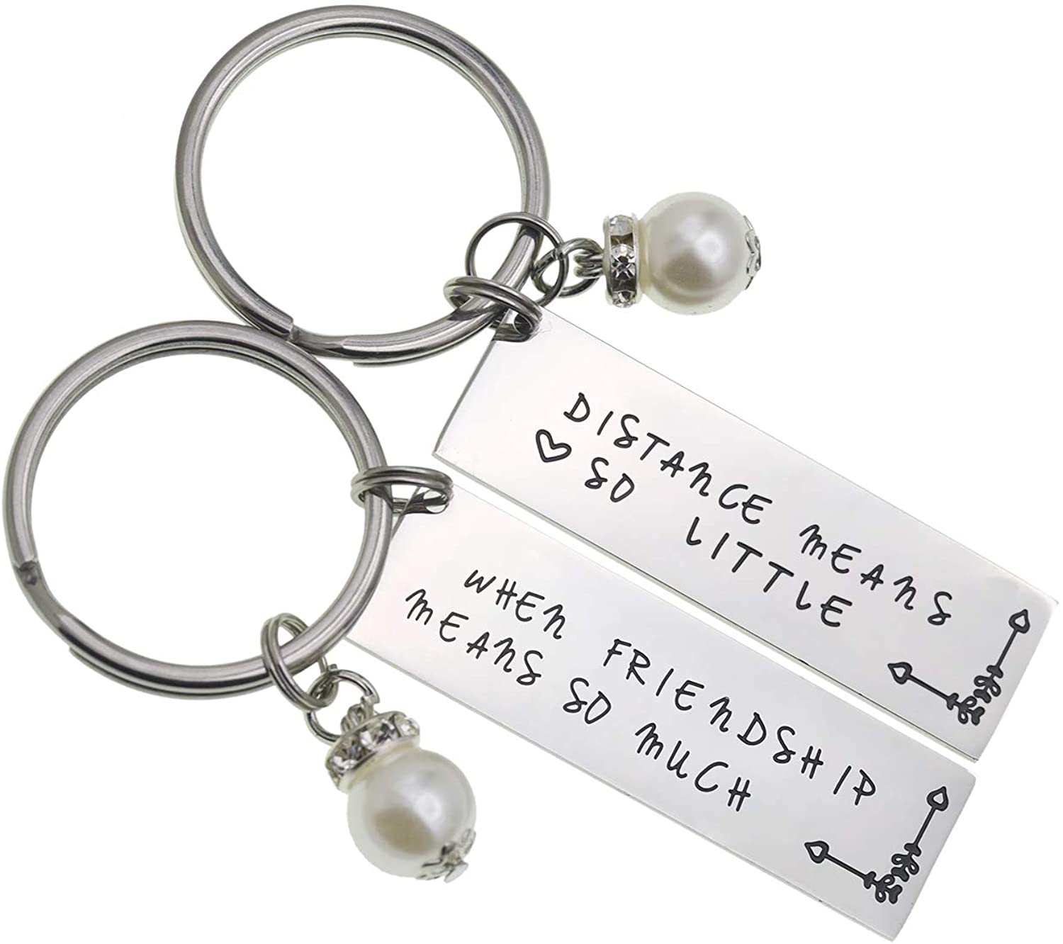 Long distance friendship on sale keychain