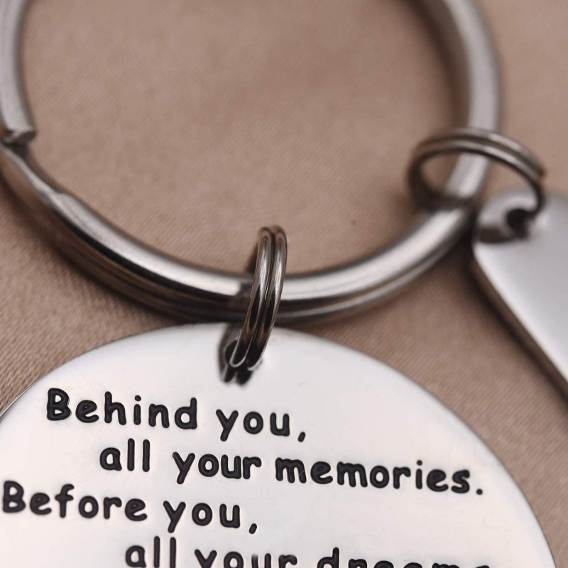LParkin College Graduation Gifts for Her 2020 Behind You All Your Memories GraduInspirational Graduates Key Chains Inspirational Gifts for Womena