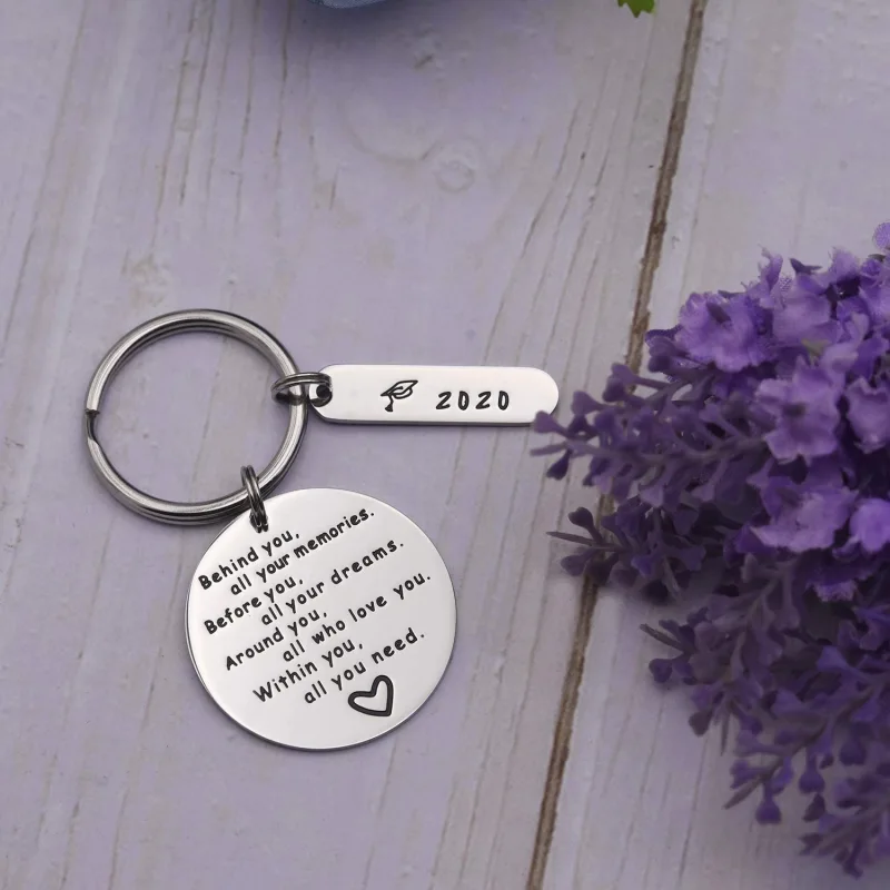 LParkin College Graduation Gifts for Her 2020 Behind You All Your Memories GraduInspirational Graduates Key Chains Inspirational Gifts for Womena