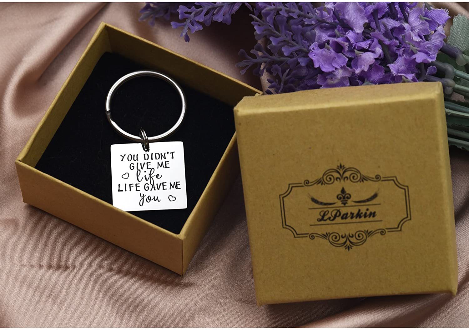 LParkin You Didn’t Give Me Life Life Gave Me You Bonus Mom Gift Step Mother Keychain Step Mom Gift Step Mother of The Bride
