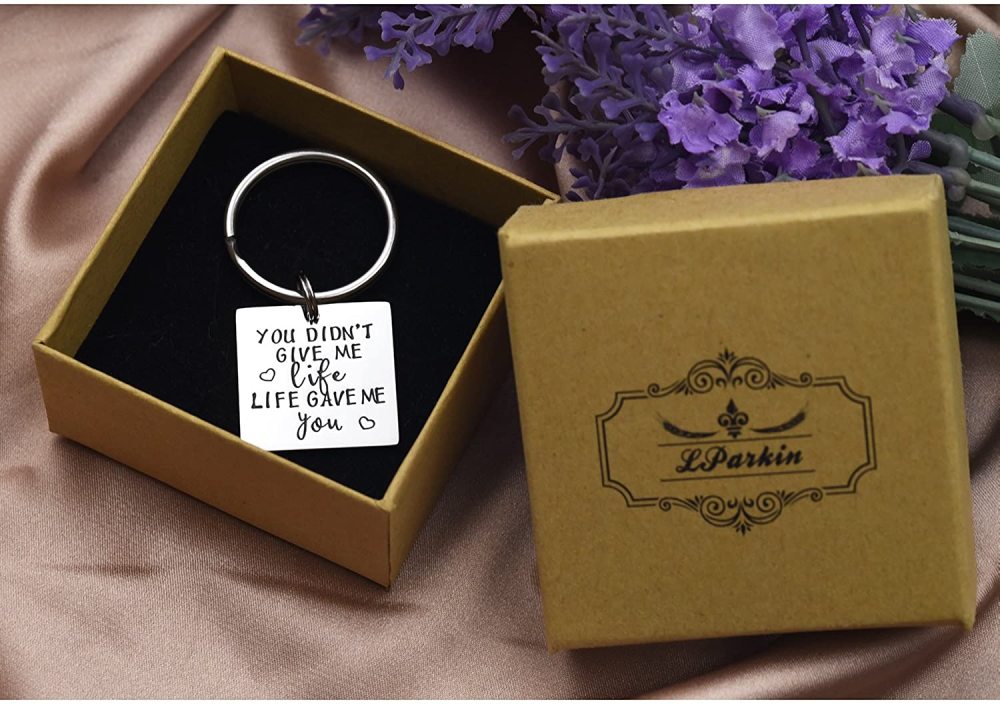 LParkin You Didn’t Give Me Life Life Gave Me You Bonus Mom Gift Step Mother Keychain Step Mom Gift Step Mother of The Bride