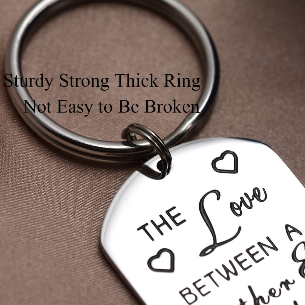 LParkin The Love Between A Mother & Daughter Knows No Distance Key Chain Dog Tag Keychain
