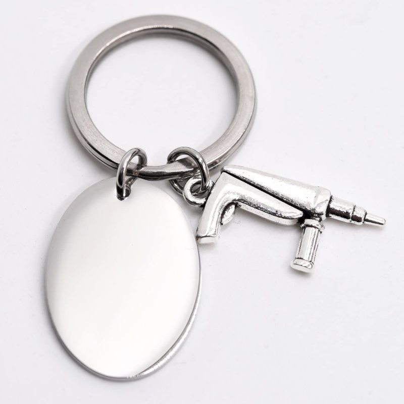 LParkin Father of The Bride Keychain The First Man I Ever Loved Keyring Stainless Steel