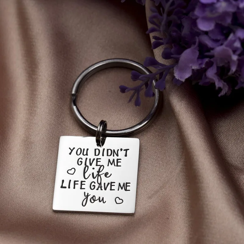 LParkin You Didn’t Give Me Life Life Gave Me You Bonus Mom Gift Step Mother Keychain Step Mom Gift Step Mother of The Bride