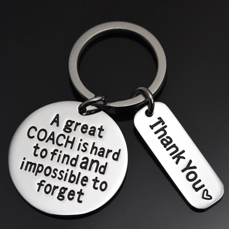 LParkin Coach Keychain A Great Coach is Hard to Find and Impossible to Forget Key Ring Gift for Coach Jewelry
