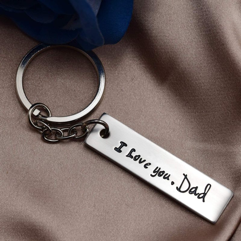 LParkin Father of The Bride Gifts Dad Keychain I Love You Dad Keychains Stainless Steel Dad Gifts from Daughter