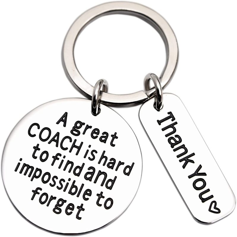 LParkin Coach Keychain A Great Coach is Hard to Find and Impossible to Forget Key Ring Gift for Coach Jewelry