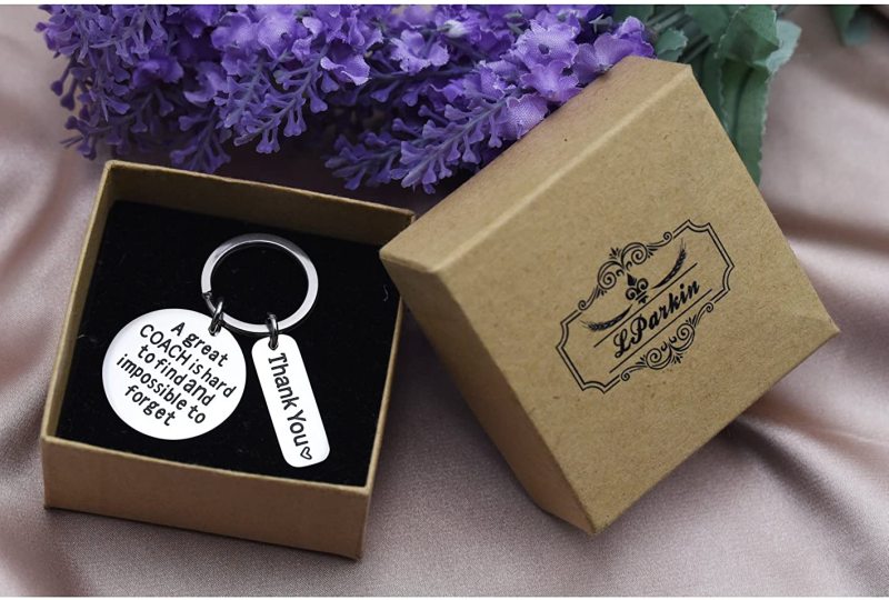 LParkin Coach Keychain A Great Coach is Hard to Find and Impossible to Forget Key Ring Gift for Coach Jewelry