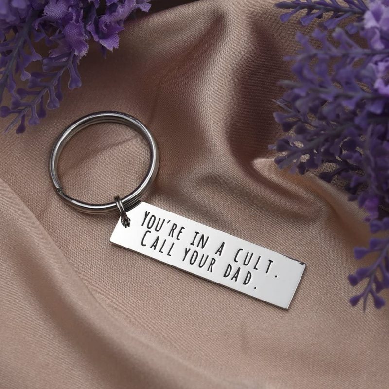 LParkin My Favorite Murder You're in A Cult Call Your Dad Keychain Murderino Gift