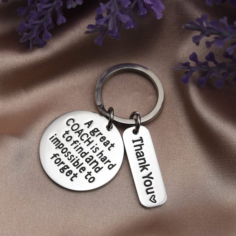 LParkin Coach Keychain A Great Coach is Hard to Find and Impossible to Forget Key Ring Gift for Coach Jewelry