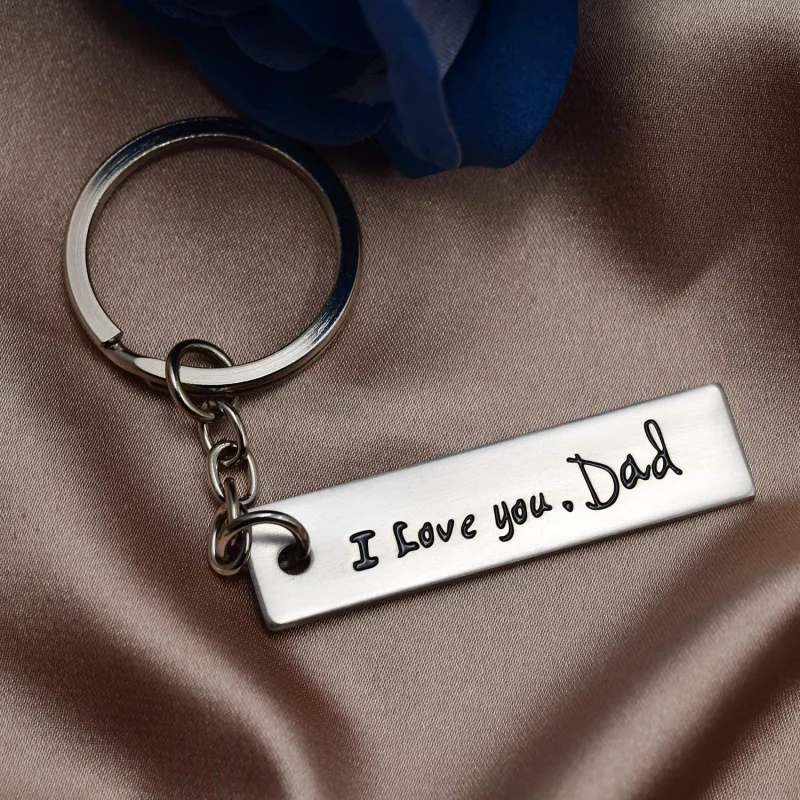 LParkin Father of The Bride Gifts Dad Keychain I Love You Dad Keychains Stainless Steel Dad Gifts from Daughter