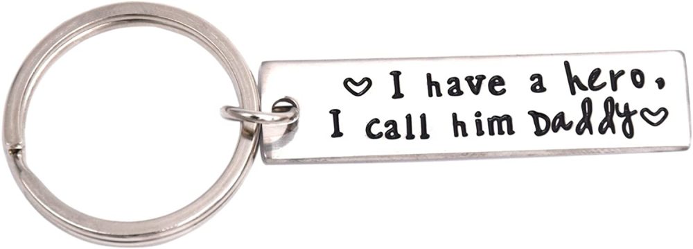LParkin I Have A Hero, I Call Him Daddy Keychain