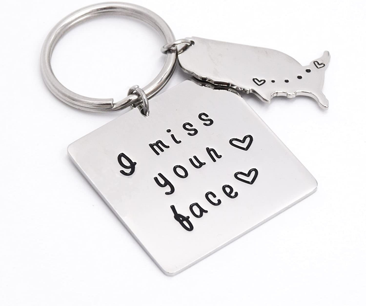 LParkin I Miss Your Face Keychain Valentines Boyfriend Girlfriend Gift Long Distance Relationship Gifts
