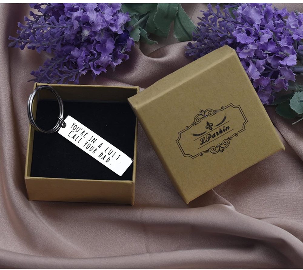 LParkin My Favorite Murder You're in A Cult Call Your Dad Keychain Murderino Gift