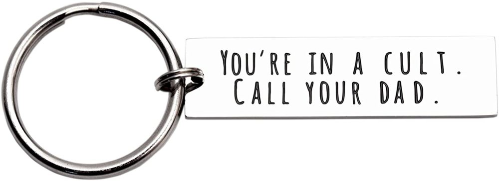 LParkin My Favorite Murder You're in A Cult Call Your Dad Keychain Murderino Gift