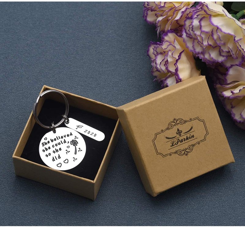 LParkin Graduation Gifts for Her 2020 She Believed She Could Graduation Gift for Her Inspiration Quote Dandelion Wishes