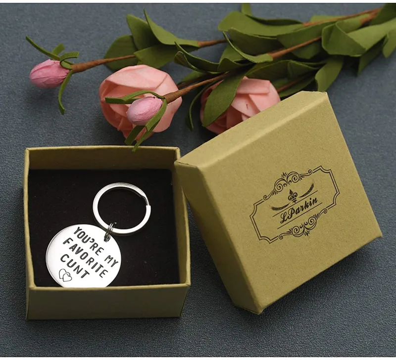 LParkin You're My Favorite Cunt Keychain Funny Keychain Funny Women Gift Valentines Day Funny Gift for Wife Funny Girlfriend Gift