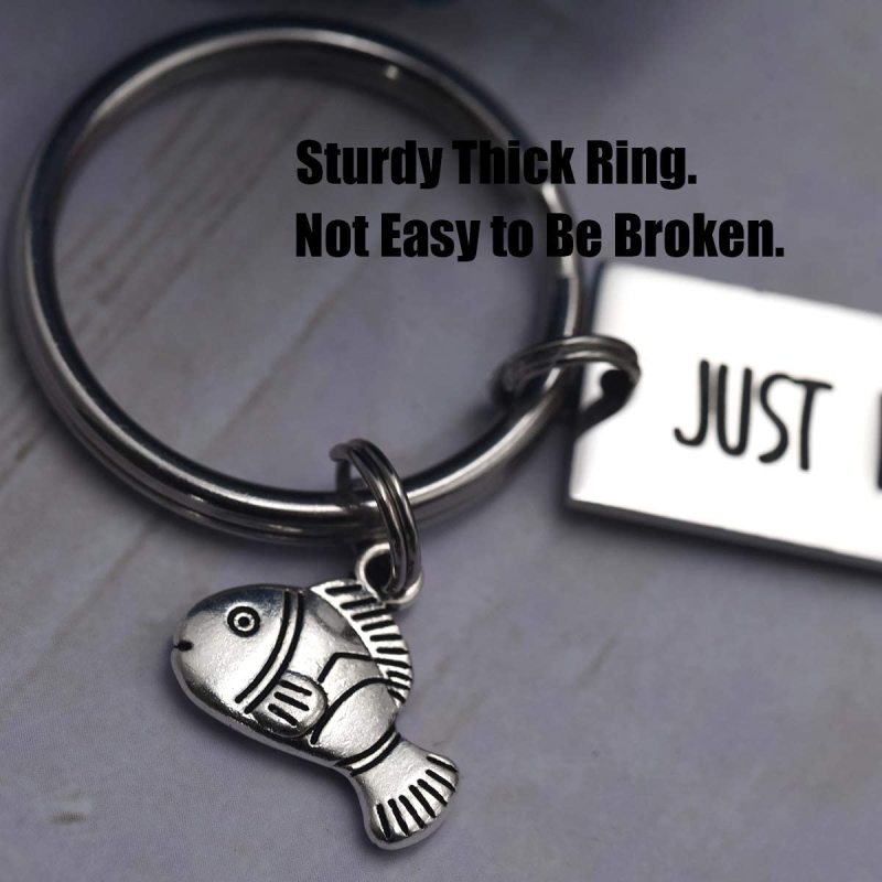 LParkin Keep Fucking Going Keychain Just Keep Swimming Key Chain Adult Encouragement Gift Best Friend Keep Going Key Ring