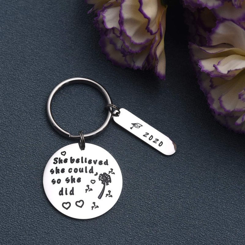 LParkin Graduation Gifts for Her 2020 She Believed She Could Graduation Gift for Her Inspiration Quote Dandelion Wishes