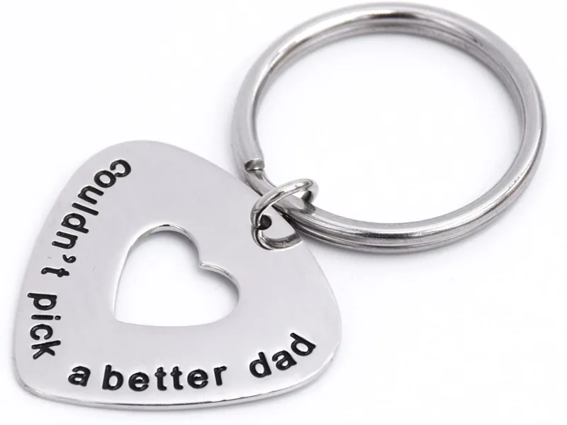 LParkin Couldn't Pick a Better Dad - Dad Keychain - Dad Guitar Pick - Gift for Dad