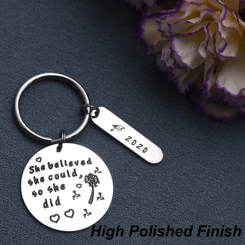 LParkin Graduation Gifts for Her 2020 She Believed She Could Graduation Gift for Her Inspiration Quote Dandelion Wishes