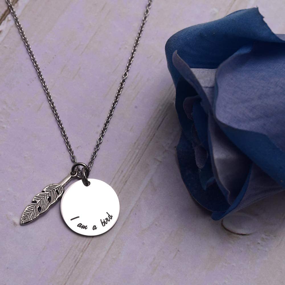 LParkin If You're A Bird I'm A Bird Boyfriend Girlfriend Couples Anniversary Wedding Day Necklace Keychain Set Stainless Steel Polished Finish