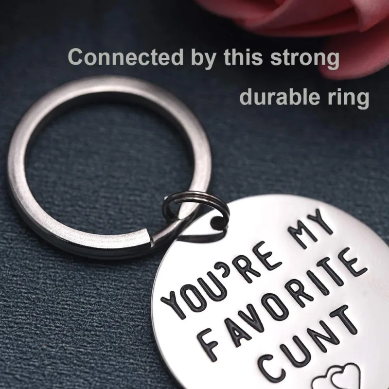 LParkin You're My Favorite Cunt Keychain Funny Keychain Funny Women Gift Valentines Day Funny Gift for Wife Funny Girlfriend Gift