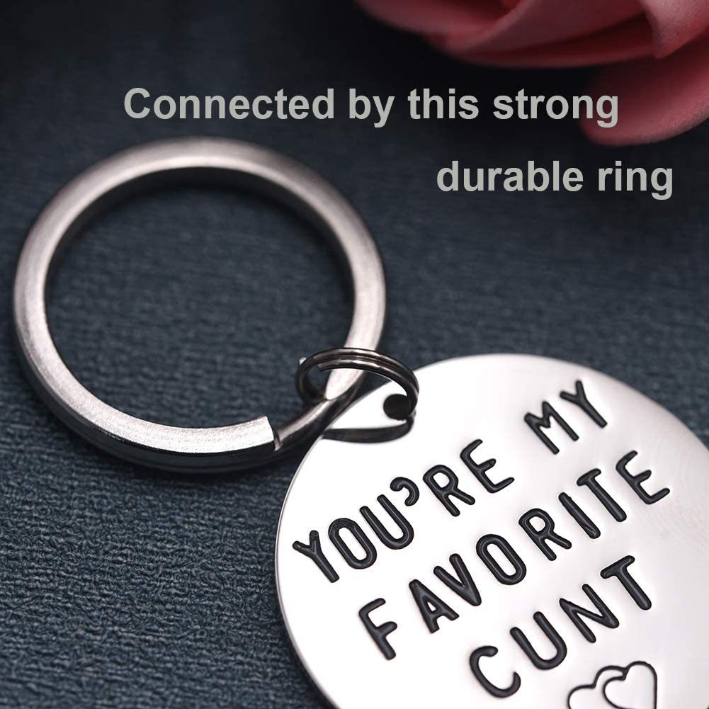 LParkin You're My Favorite Cunt Keychain Funny Keychain Funny Women Gift Valentines Day Funny Gift for Wife Funny Girlfriend Gift
