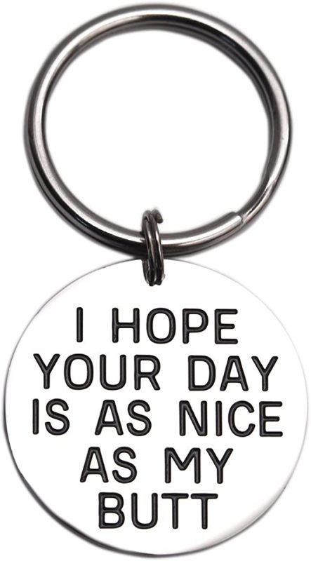 LParkin I Hope Your Day is As Nice As My/Your Butt Keychain Boyfriend Girlfriend Keychain Jewelry