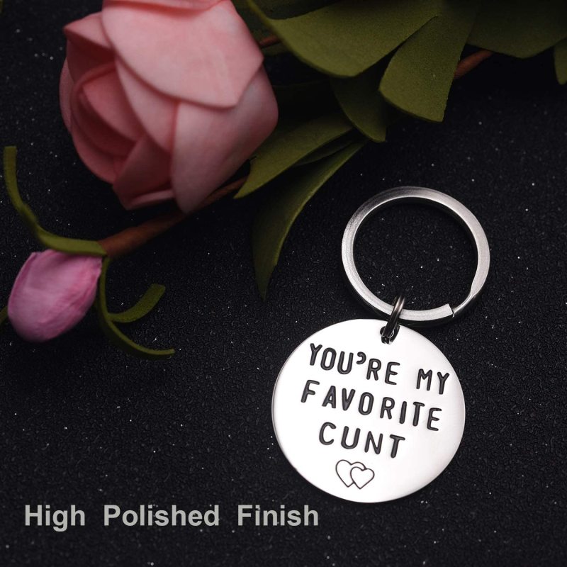 LParkin You're My Favorite Cunt Keychain Funny Keychain Funny Women Gift Valentines Day Funny Gift for Wife Funny Girlfriend Gift