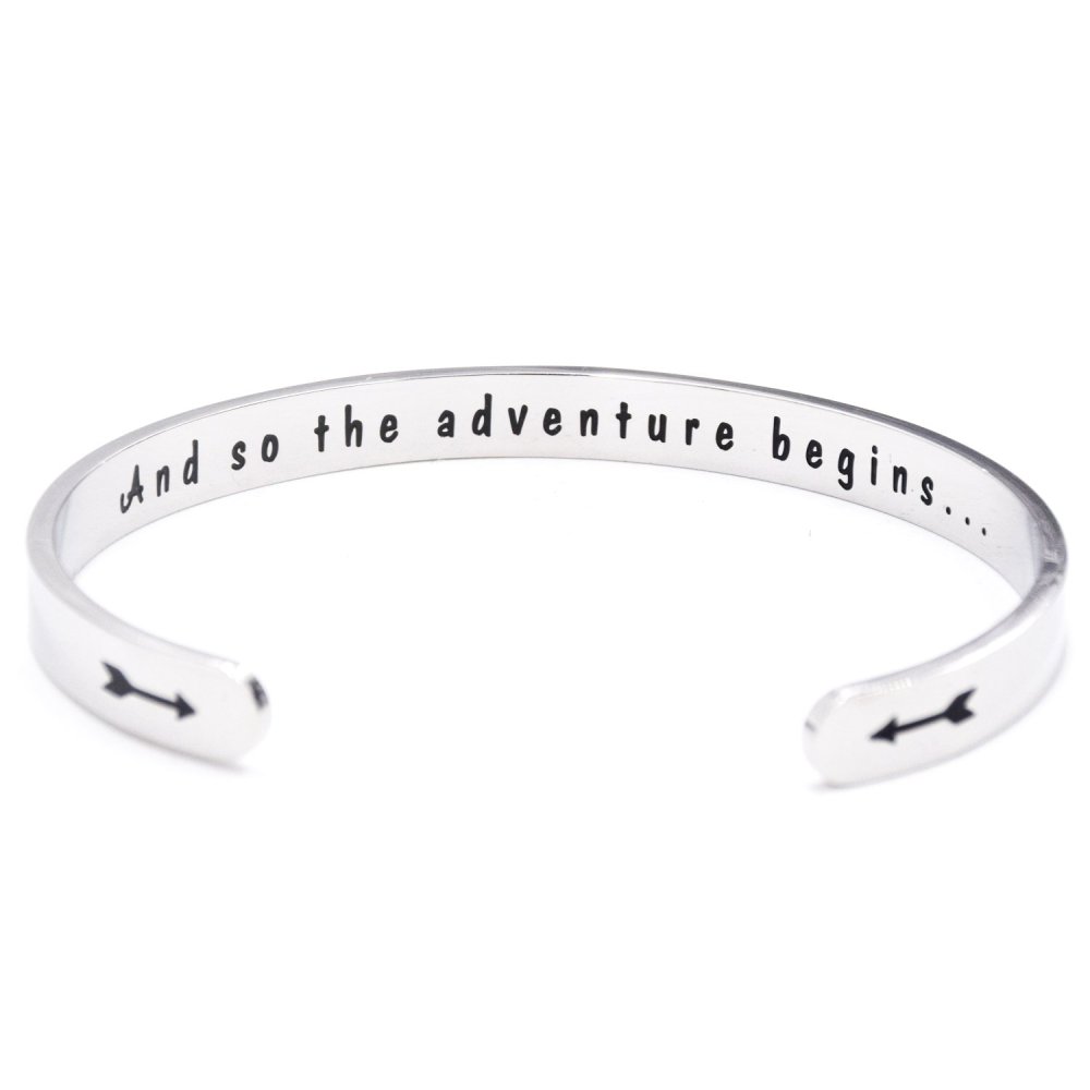 LParkin College High School Graduation Gifts for Her Him 2020 and So The Adventure Begins Bracelet Travel Gifts Class of 2020